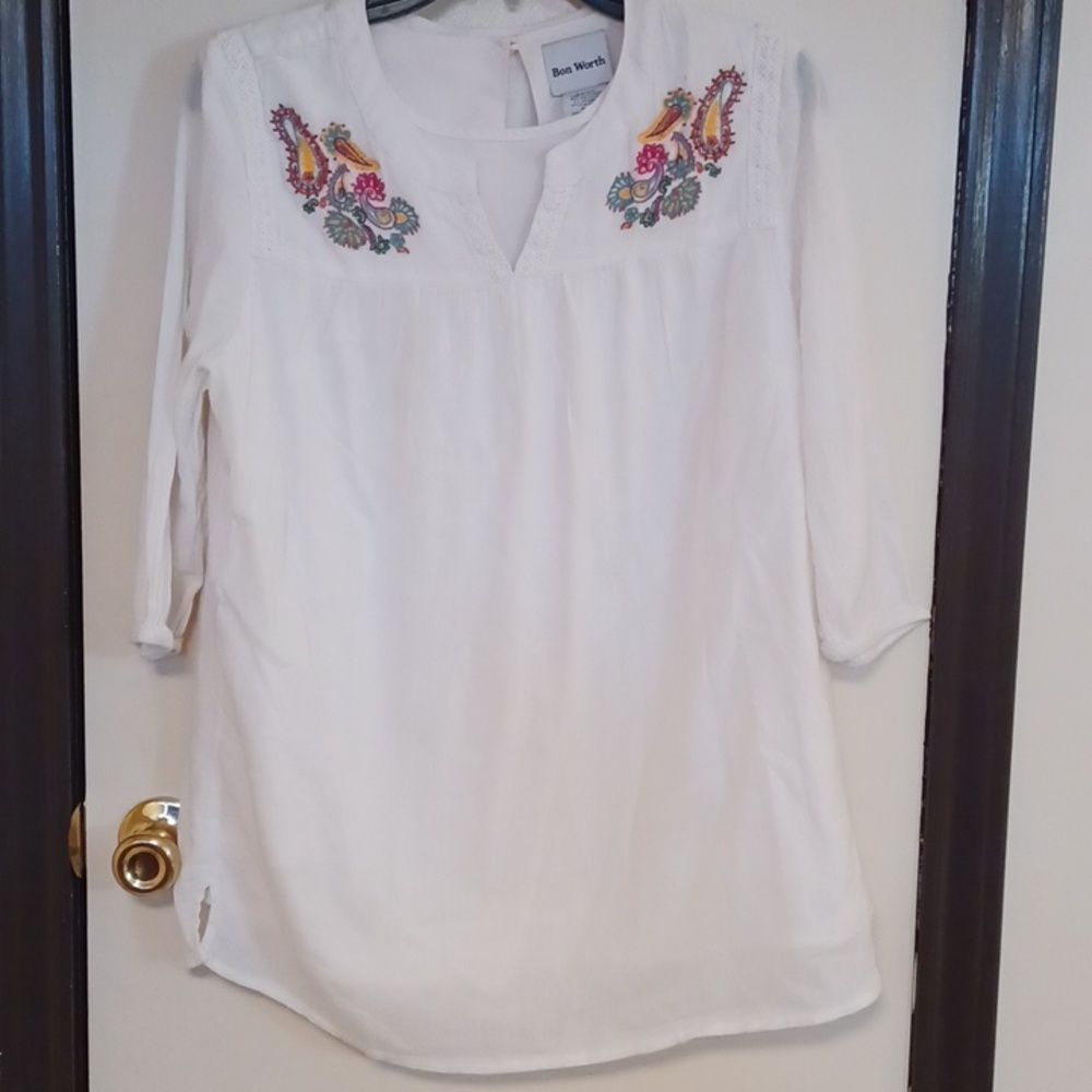 Blair Ivory Cotton Embroidered Top with An Ivory Tank - Picture 9 of 9